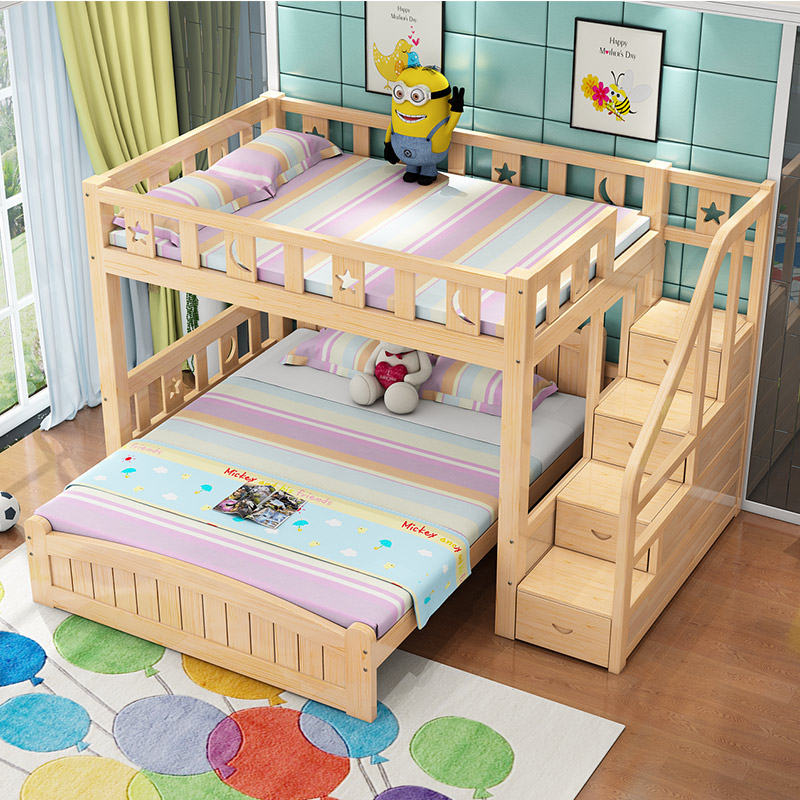 推荐子母床多功能床双层床成人母子床实木成人上下铺木床儿童床高