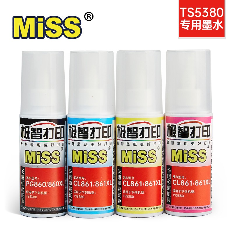 MiSS连供墨水专用佳能860/861四色打印机复印机TS5380 PG860 墨盒