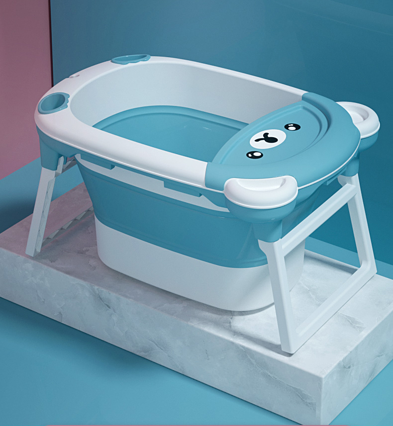 婴儿新款盆宝宝游泳桶家用品可折叠儿童洗澡桶新生儿浴桶大号浴盆