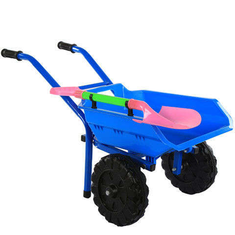 儿童沙滩小推车玩具男孩大t号加厚双轮2-3岁女孩过家家推土手推车