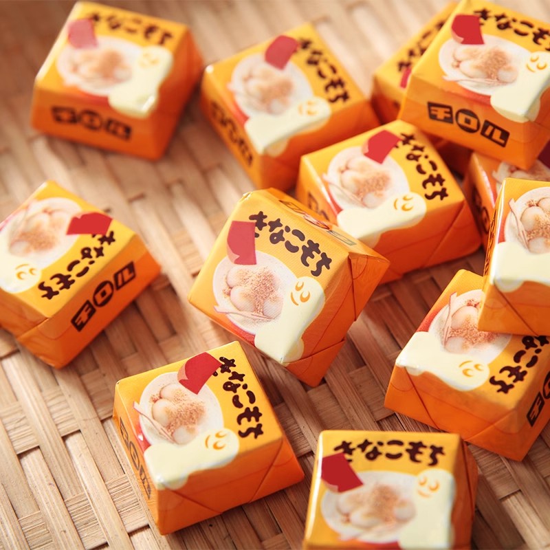 日本进口Tirol松尾巧克力夹心黄豆粉哈密瓜糯米糍软糖果儿童零食
