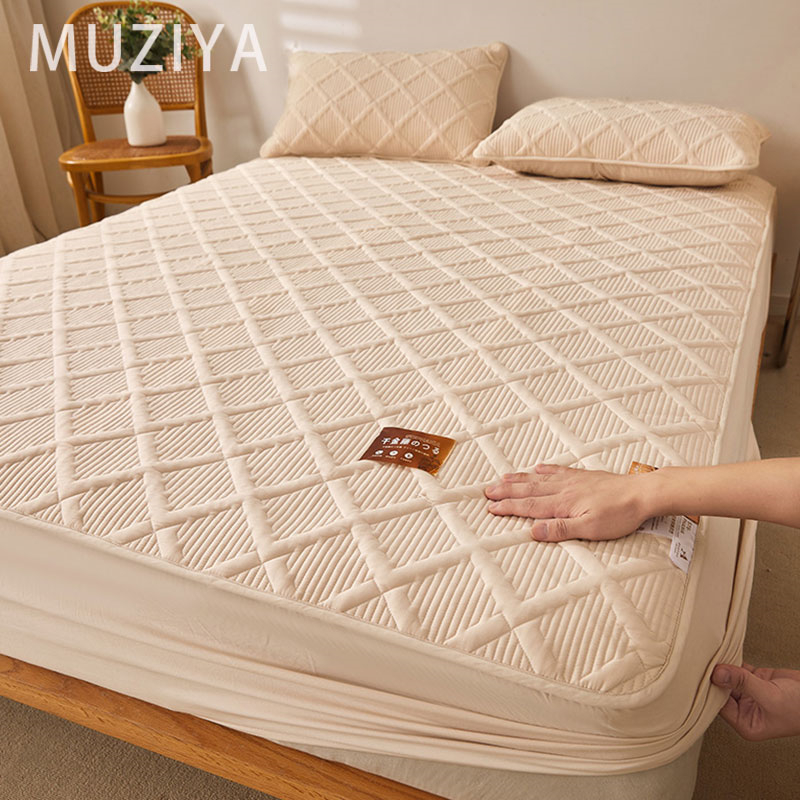 高端A类母婴级床笠单件纯色加厚席梦思床垫保护套防尘固定床罩1.8