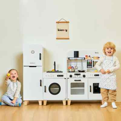 出口韩国kienvy儿童过家家厨房玩具套装木质仿真冰箱出水宝宝女孩