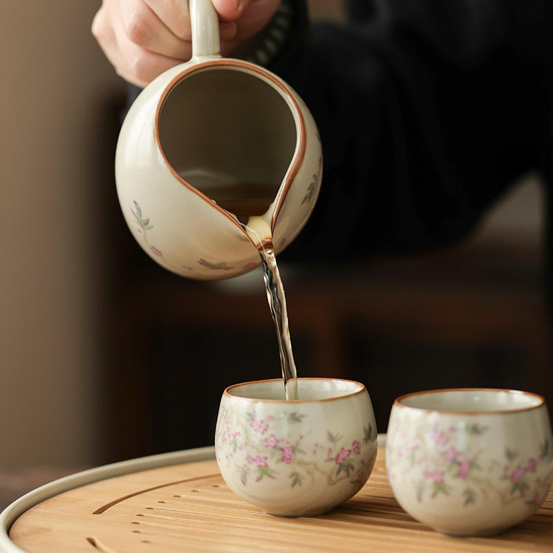 汝窑茶具盖碗茶杯单个防烫手冲泡壶高档茶具冰裂手抓壶泡茶专用碗