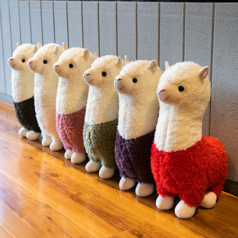 网红羊驼公仔毛绒玩具可爱小羊睡觉布娃娃客厅玩偶儿童生日礼物女