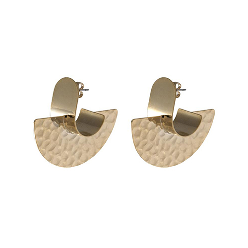 Wanderlust+Co 澳洲時尚品牌 NIA半圓造型耳環 金色
