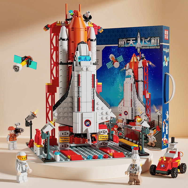航天火箭2024新款益智拼装积木儿童玩具模型摆件男生日礼物8-12岁