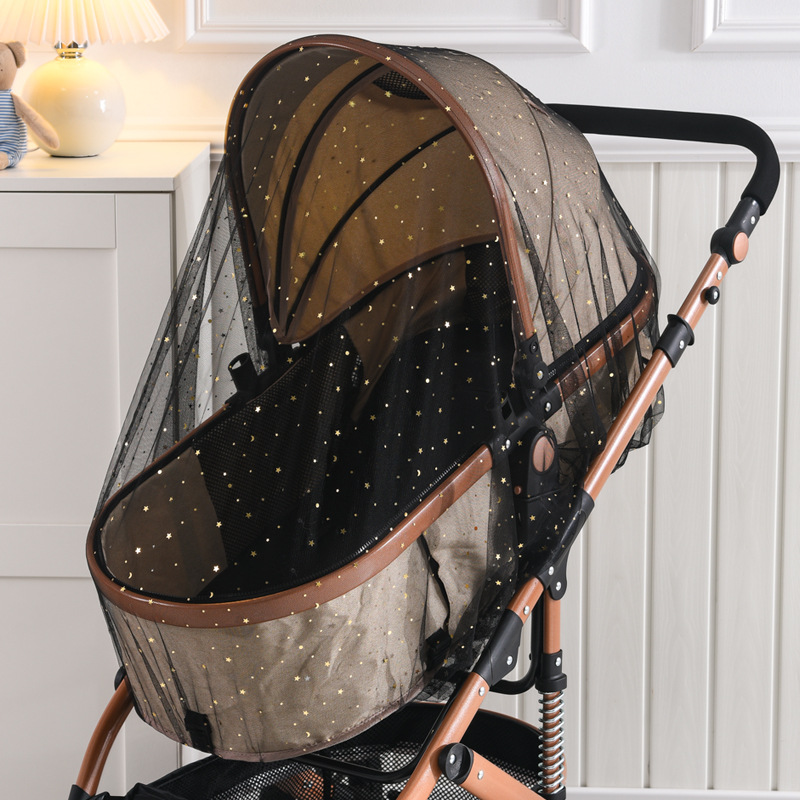 婴儿车蚊帐全罩式通用宝宝推车防蚊罩加大网纱遮阳儿童手推车蚊帐