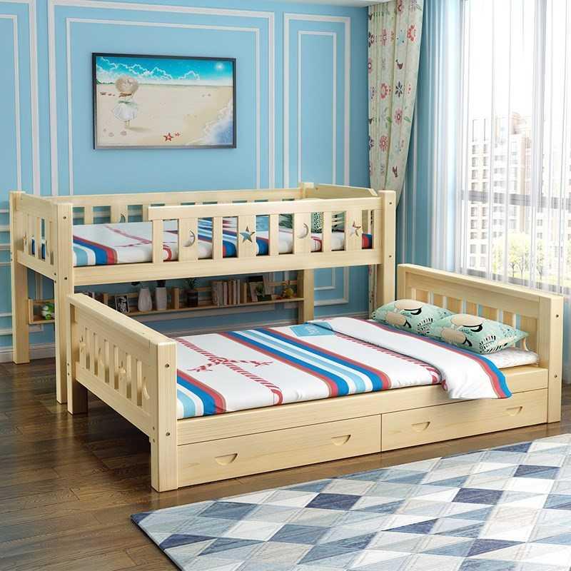 上下床双层床成人实木床母子床1.9米2米长 1米宽松木床儿童高低床