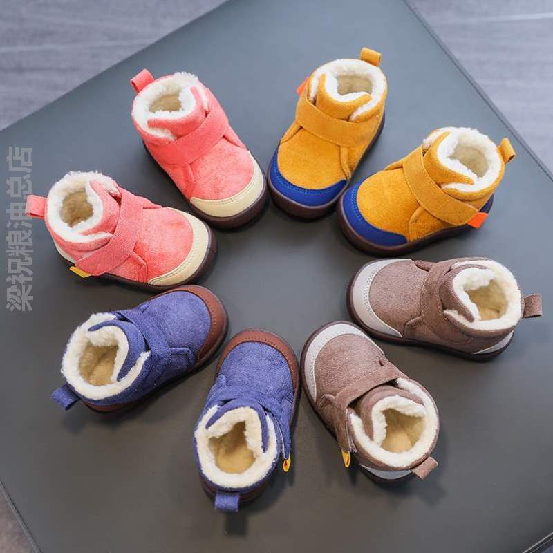 !婴童小童雪地宝宝新款靴靴子冬季婴儿棉鞋短学步鞋加绒男童2023