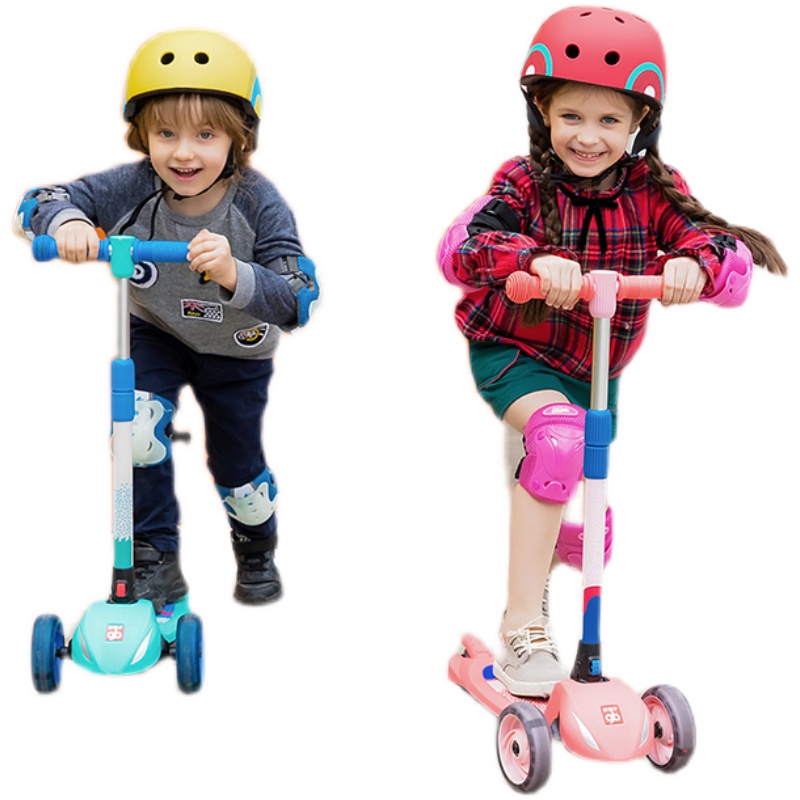 gb好孩子儿童滑板车宝宝溜溜车男女单脚加宽闪光轮滑滑车SC300