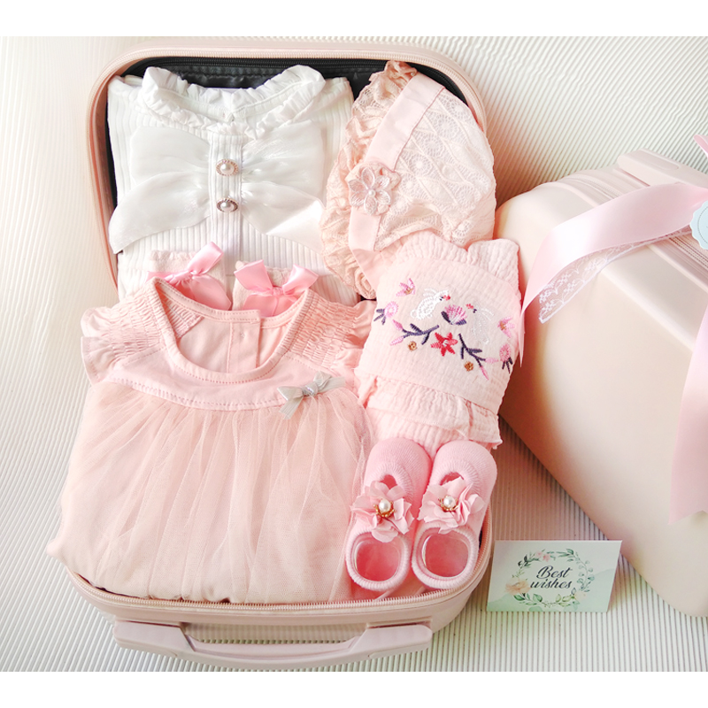 定制新生儿礼盒婴儿衣服套装满月礼百天周岁初生男女宝宝用品送礼