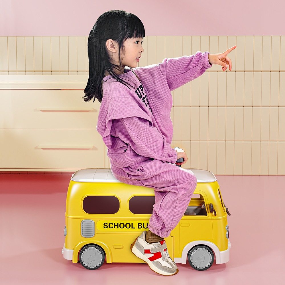 山姆小演员滑行巴士场景车百变校车可乘骑儿童玩具 女孩2-6岁礼物