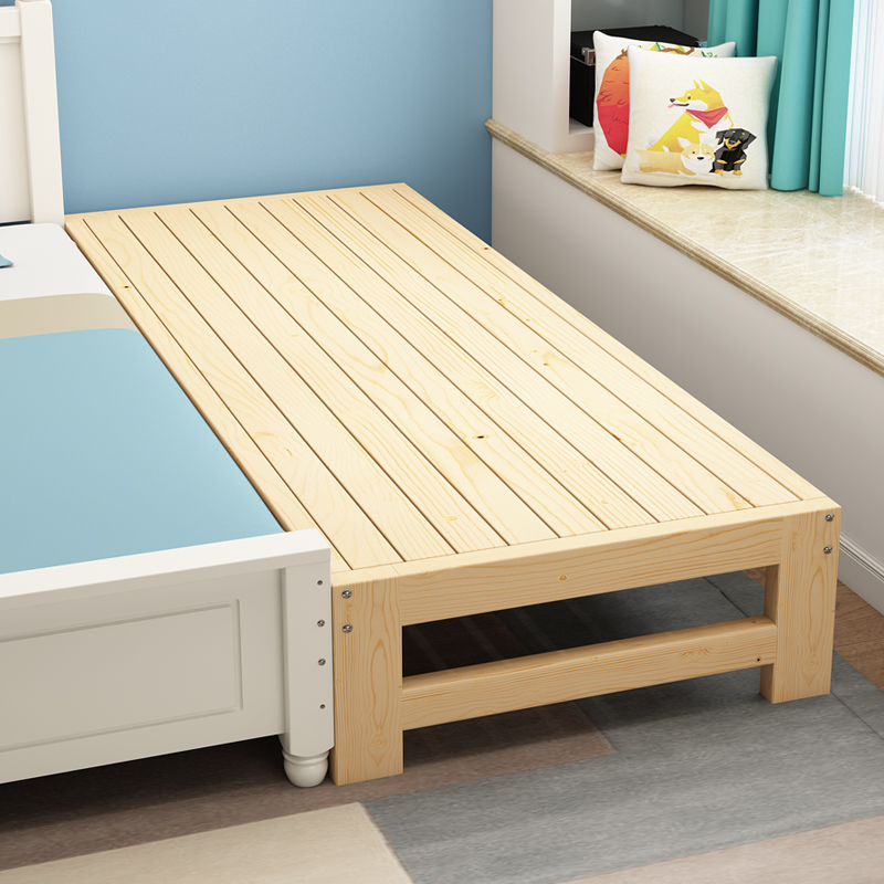 简约床架加宽床加长实木床松木单人床儿童双人床大人拼接床可定做