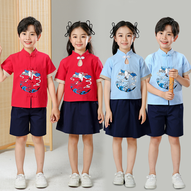 六一儿童节演出服小孩中国风舞台表演服装中小学生国风书童合唱服