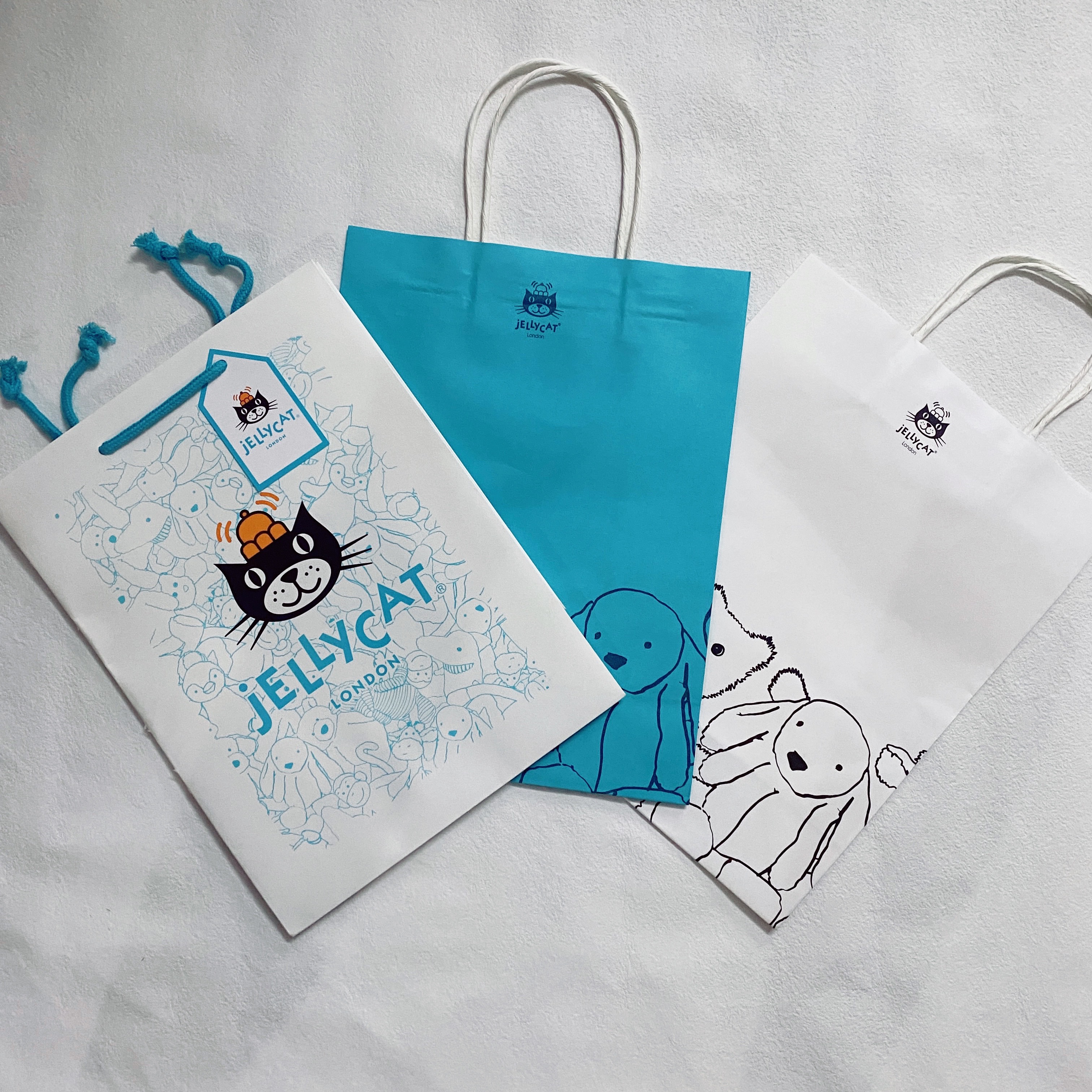 英国 Jellycat 25周年纸袋 礼品袋 手提袋 品牌纸袋 卡片
