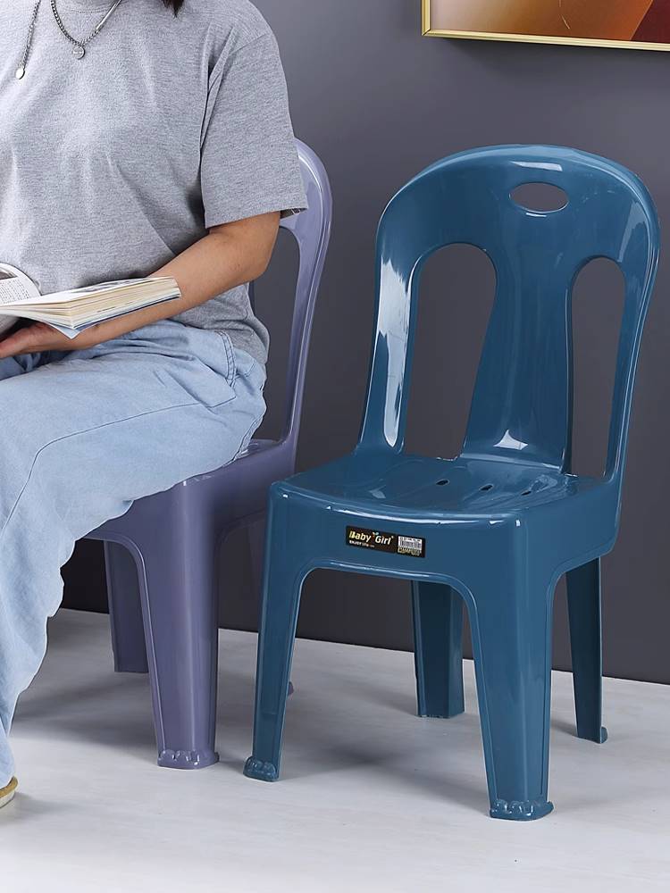 成人家用客厅茶几矮凳塑料小靠背椅子加厚儿童防滑凳子夜市地摊椅