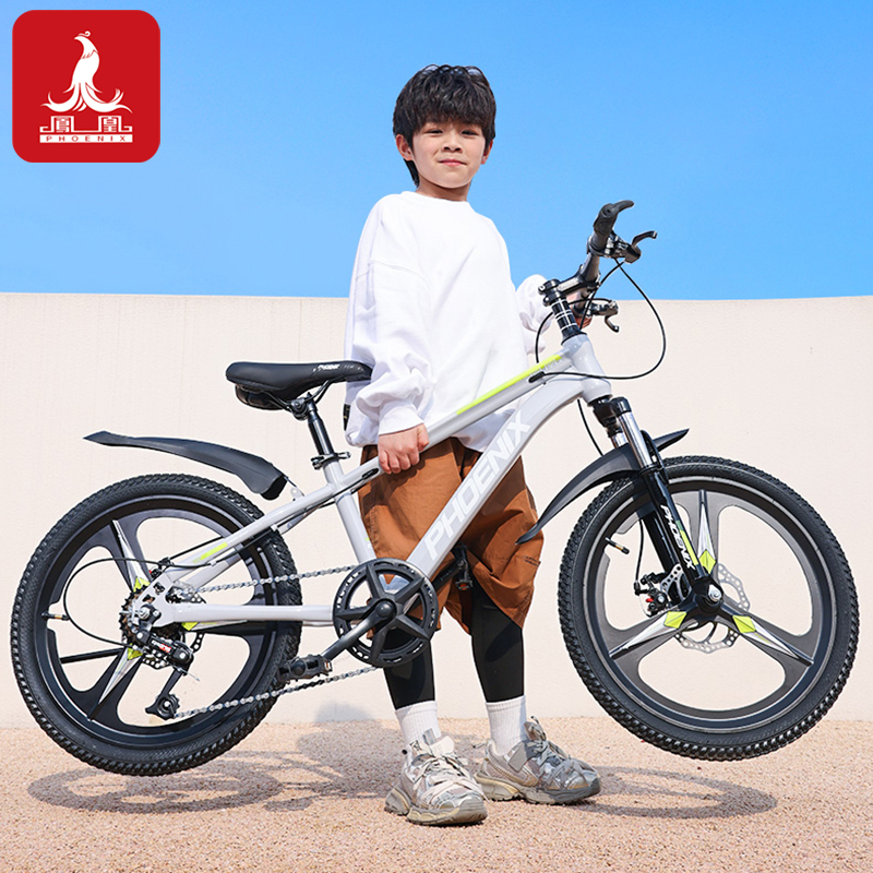 凤凰儿童自行车男孩6-8-12岁男童女童山地车20寸变速减震新款单车