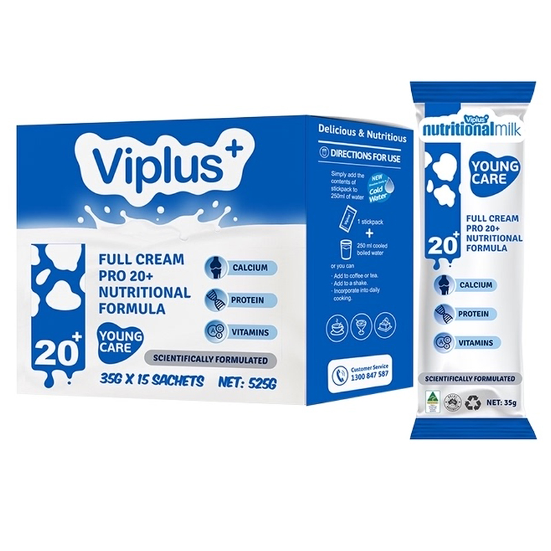 Viplus维爱佳进口全脂成人奶粉脱脂配方高钙维生素儿童羊奶粉盒装