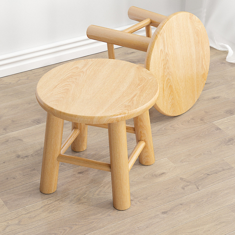小凳子圆凳子实木家用沙发矮凳木头小板凳原木凳儿童换鞋凳小椅子