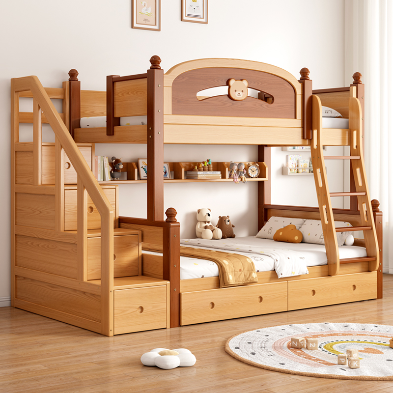 上下铺双层床儿童床实木高低床姐弟床s型两层子母床小户型上下床