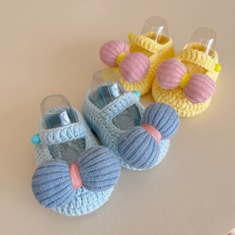 婴儿鞋diy材料包新生儿毛线编织手工制作宝宝鞋牛奶棉线孕妇解闷
