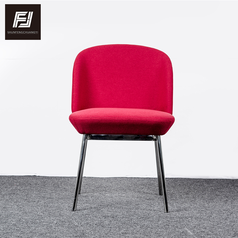 北欧式丹麦设计师奥斯陆系列布艺餐椅铁艺钢管樱桃餐椅办公椅整套