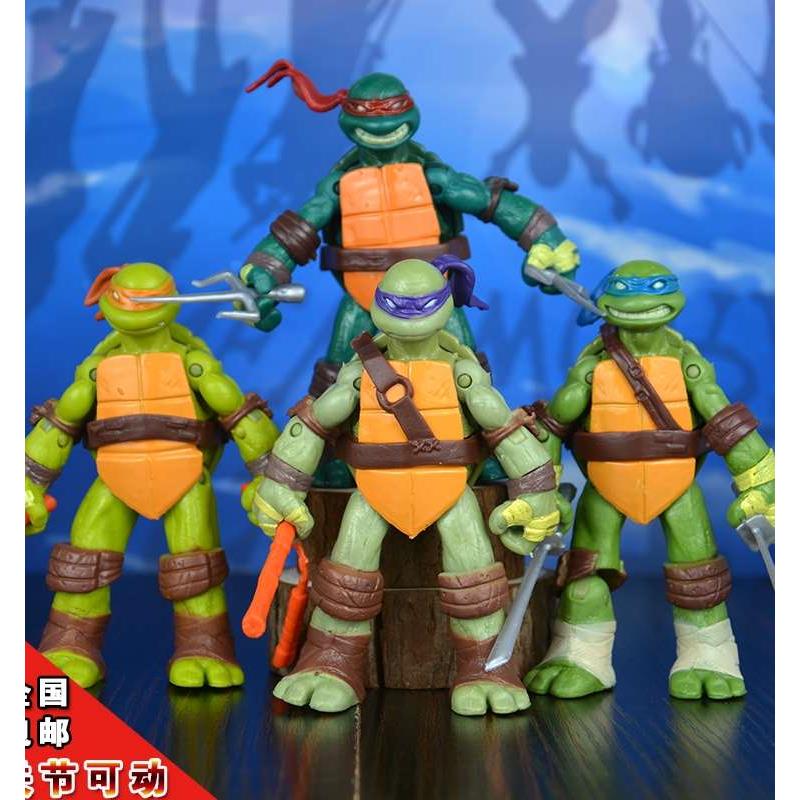 正品关节可动忍者神龟手办 忍者龟武器模型儿童玩具动漫公仔成人