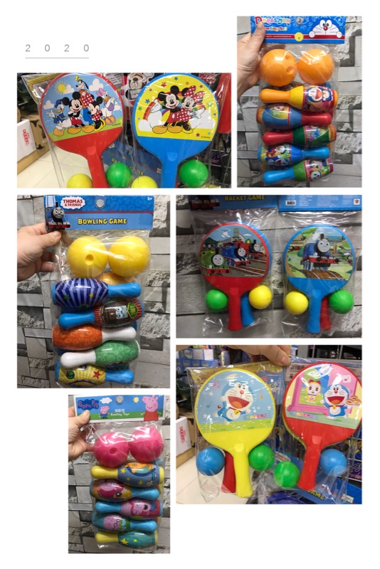 香港代购 早教球类游戏益智玩具儿童保龄球托马斯佩奇多拉A夢