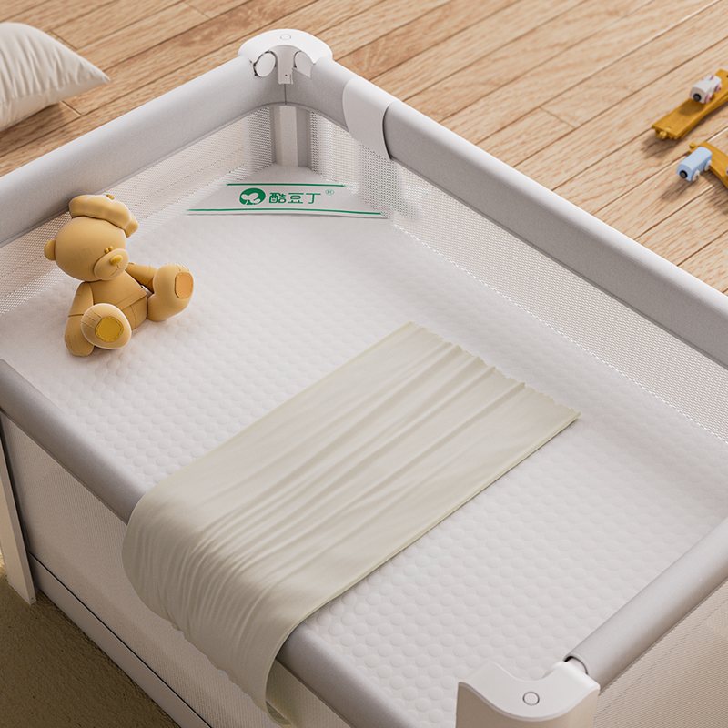 酷豆丁婴儿床垫天然乳胶新生宝宝4D纤维床垫儿童床垫可拆四季可用