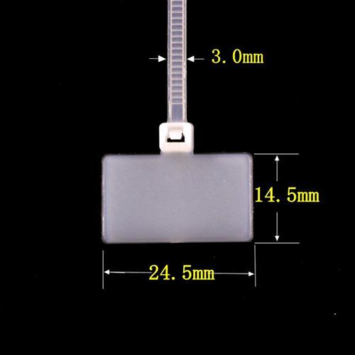 自锁式可写字一次性网线吊牌记号尼龙标签扎带4*150mm防盗标识牌3