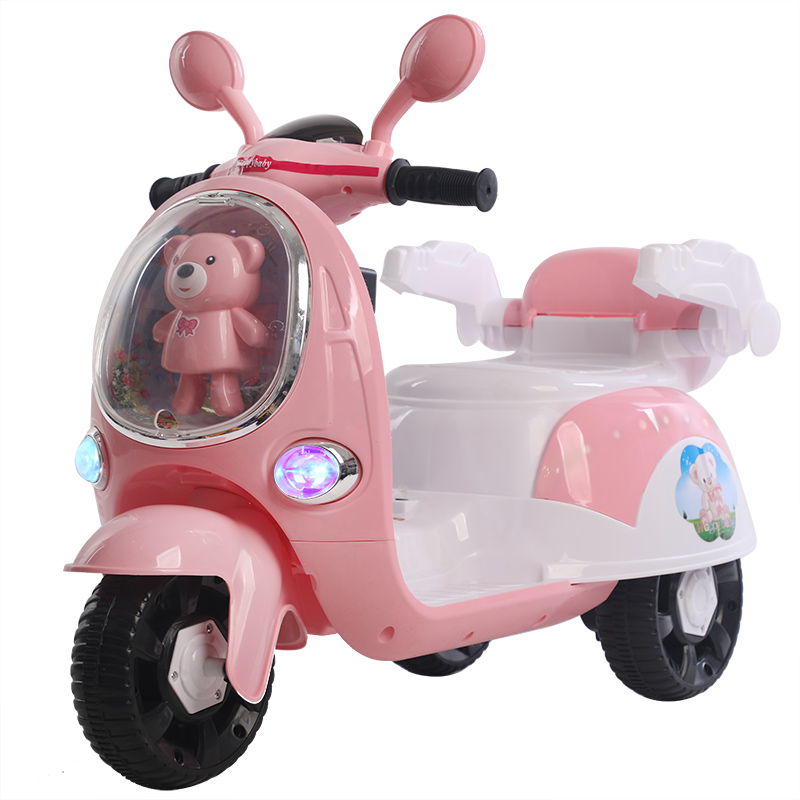 儿童电动摩托三轮车1-3-6岁充电遥控宝宝车可坐人小猪电瓶车童车