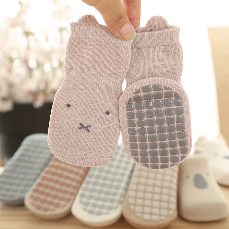 婴儿童地板袜子春秋夏季纯棉薄款宝宝室内防滑男女幼儿隔凉学步袜
