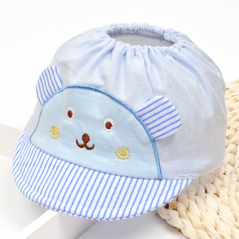 婴儿纯棉无顶帽子新生儿宝宝空顶帽遮阳帽儿童太阳帽春夏薄款胎帽