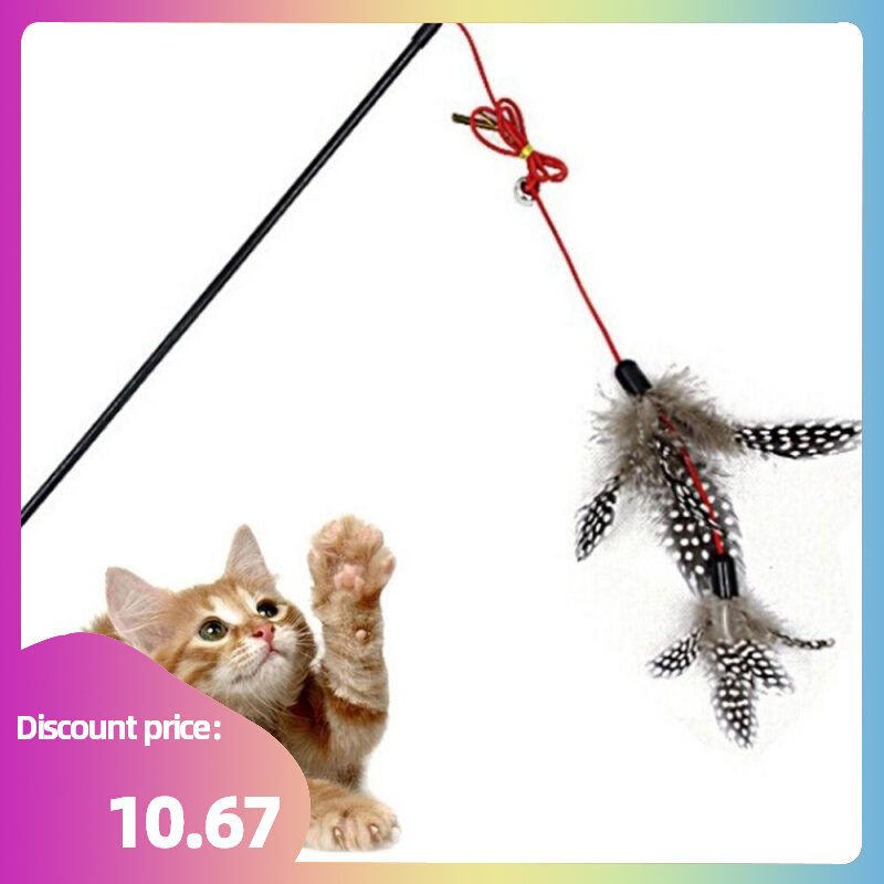 网红1Pcs cat toy Pet Cat Dog Kitten feather Play toys for ca