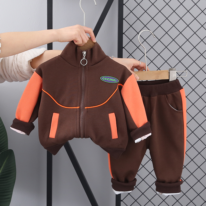男童运动时髦春装套装2023新款帅气婴儿童两件套春秋季宝宝衣服潮