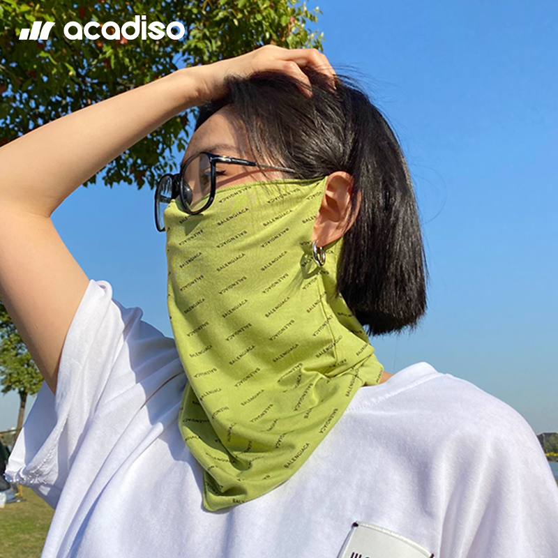 acadiso时尚潮款防晒面罩全脸护颈防紫外线夏季开车骑行防风口罩