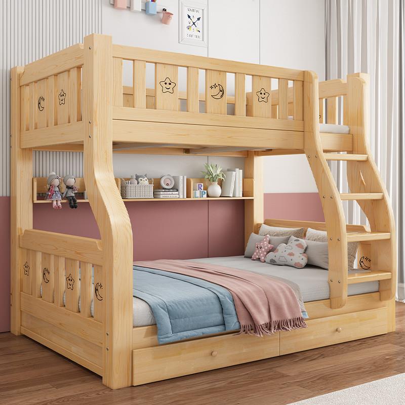 实木上下床双层床两层高低床双人床小户型儿童床上下铺木床子厂家