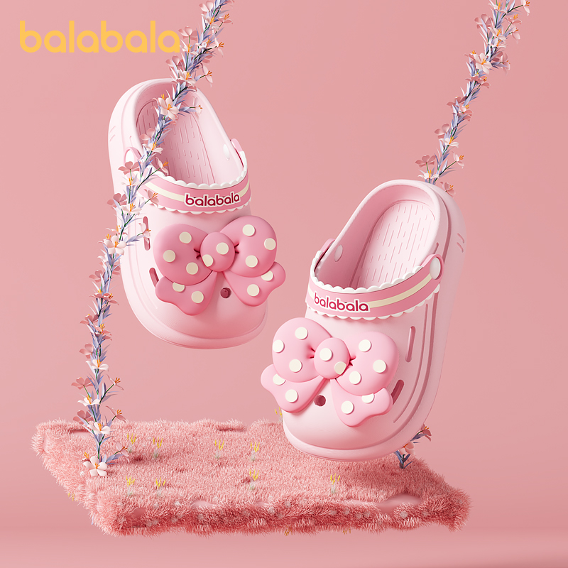 巴拉巴拉拖鞋儿童女童宝宝夏季女孩沙滩鞋洋气小孩防滑软底洞洞鞋