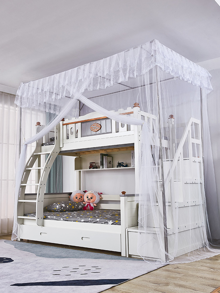 免安装上下床蚊帐子母床双层床家用不锈钢一体式高低床儿童上下铺