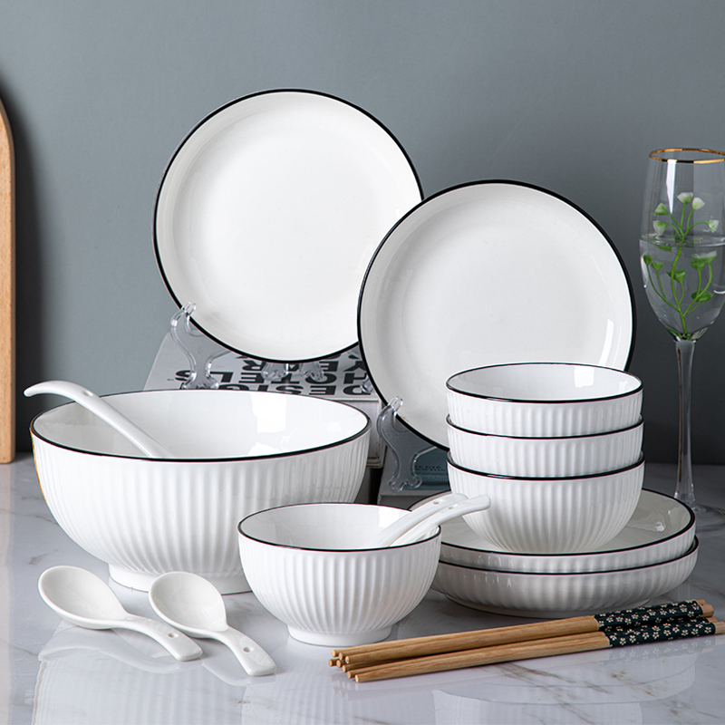 日式陶瓷碗餐具情侣碗筷碗碟碗盘套装盘子碗组合家用饭碗2023新款