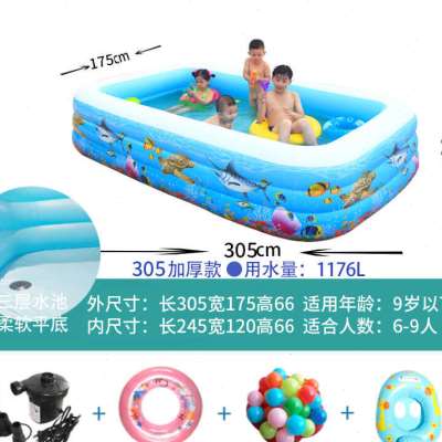 小型的充气游泳池幼儿婴儿小型小孩充气游泳N池家用儿童家庭加厚