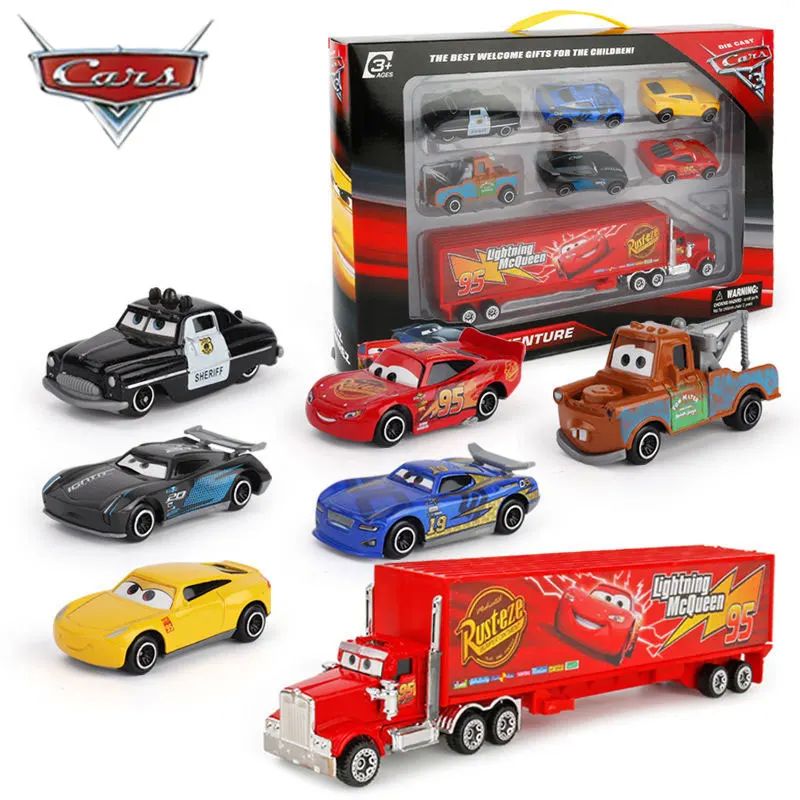 6-7pcs/Set Disney Pixar Car 3 Lightning Mcqueen Uncle Truck
