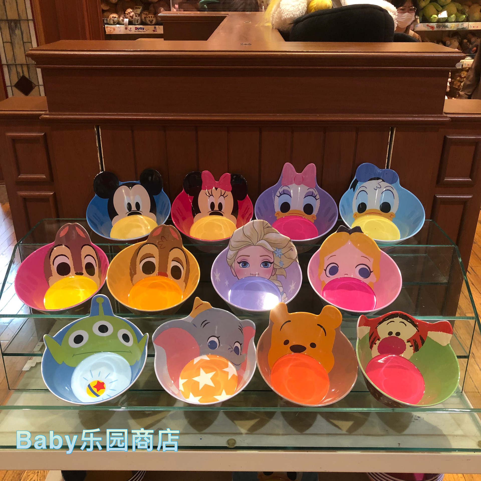 香港迪士尼 米奇米妮唐老鸭跳跳虎黛西卡通儿童饭碗 面条碗水果碗