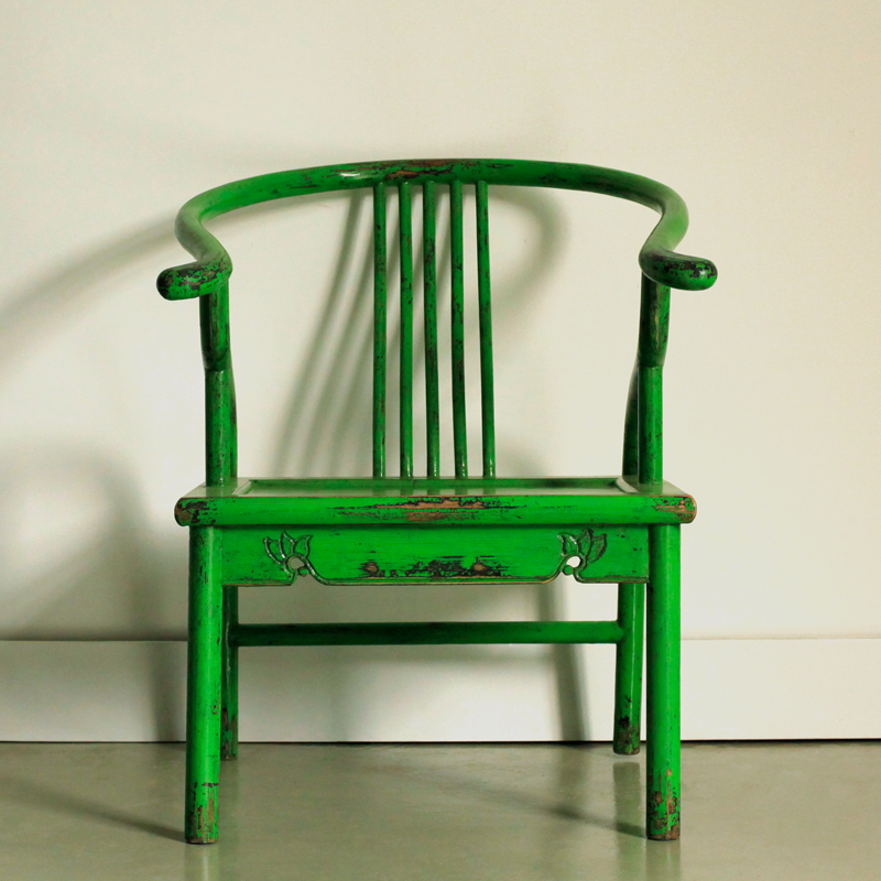 古朴老榆木圈椅新中式明清仿古做旧实木椅子榫卯家具休闲太师围椅