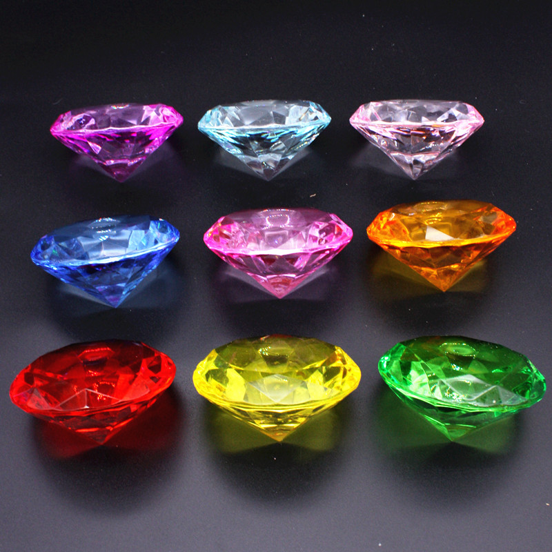 超大号塑料亚克力仿水晶透明宝石钻石道具小孩子早教活动奖励礼品