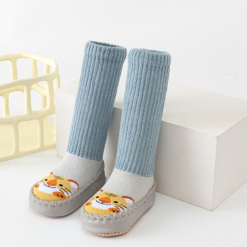 袜子婴儿一岁1男宝学月一体0女到秋冬鞋袜鞋子地板宝宝长筒步鞋&6