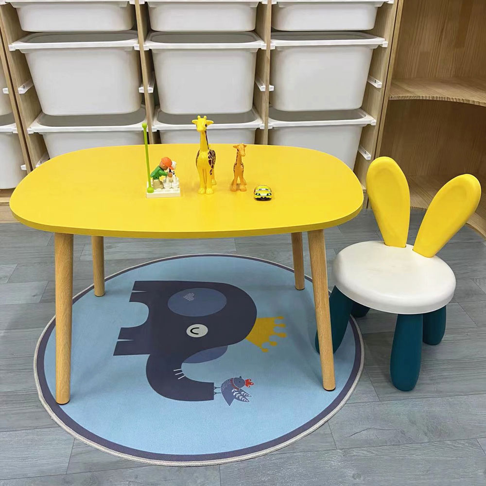 儿童桌椅套装幼儿园圆桌子长方形宝宝玩具游戏桌家用吃饭写字桌