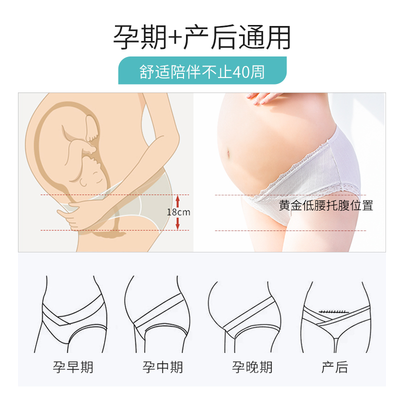 孕妇内裤纯棉低腰怀孕初期孕中期孕早期孕晚期产后内衣夏季薄款女