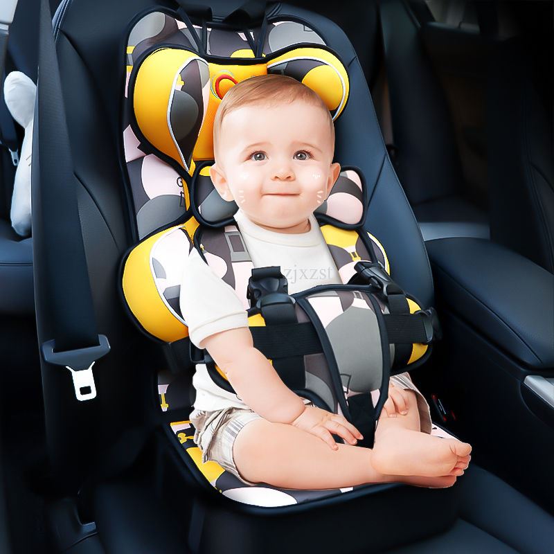 儿童便携式安全座椅汽车0到3以上12岁增高坐垫婴儿车载简易带绑带